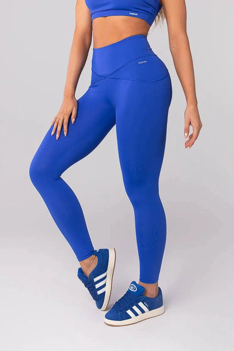 Calça Legging com Recortes no Quadril (Azul)