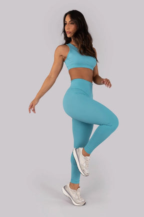 Calça Legging com Recortes (Brisa)