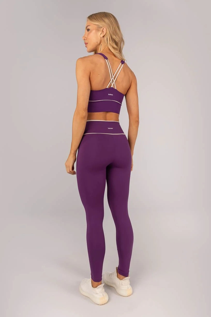 Calça Legging com Vivo no Cós (Ametista)