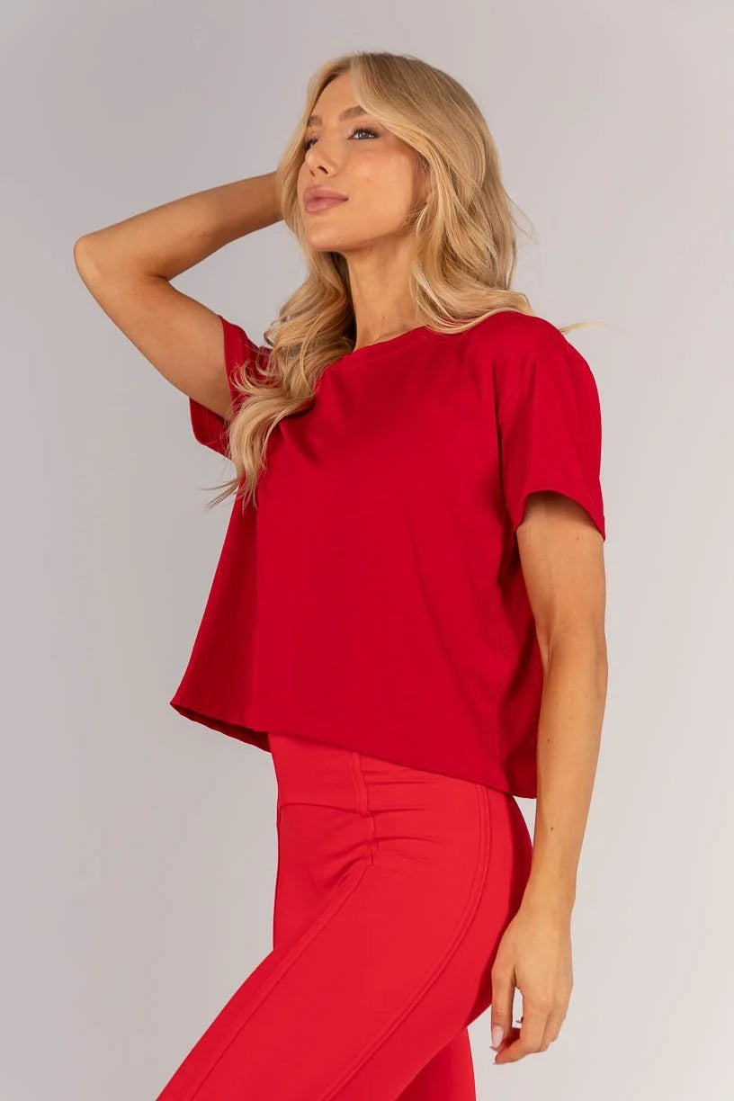 Blusa com Abertura Nas Costas (Vermelho)