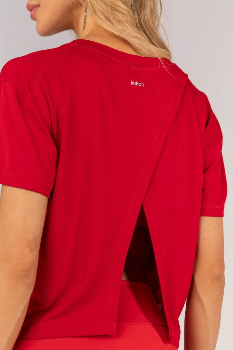 Blusa com Abertura Nas Costas (Vermelho)