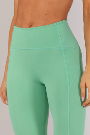 Calça Legging com Bolsos na Lateral Cós (Verde Menta)