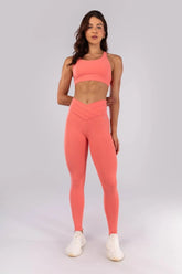 Calça Legging com Cós Transpassado com Cobertura (Aquarela)