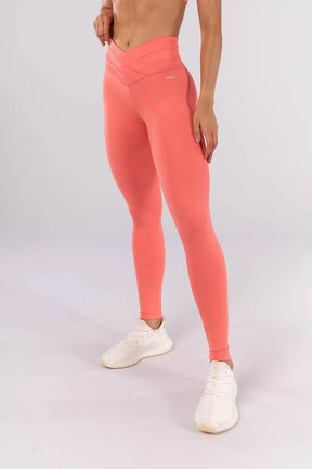 Calça Legging com Cós Transpassado com Cobertura (Aquarela)