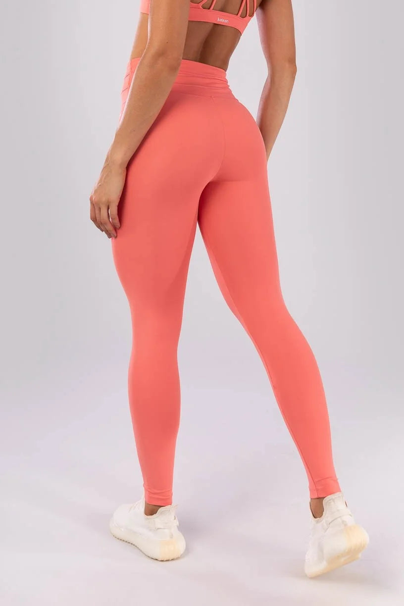 Calça Legging com Cós Transpassado com Cobertura (Aquarela)